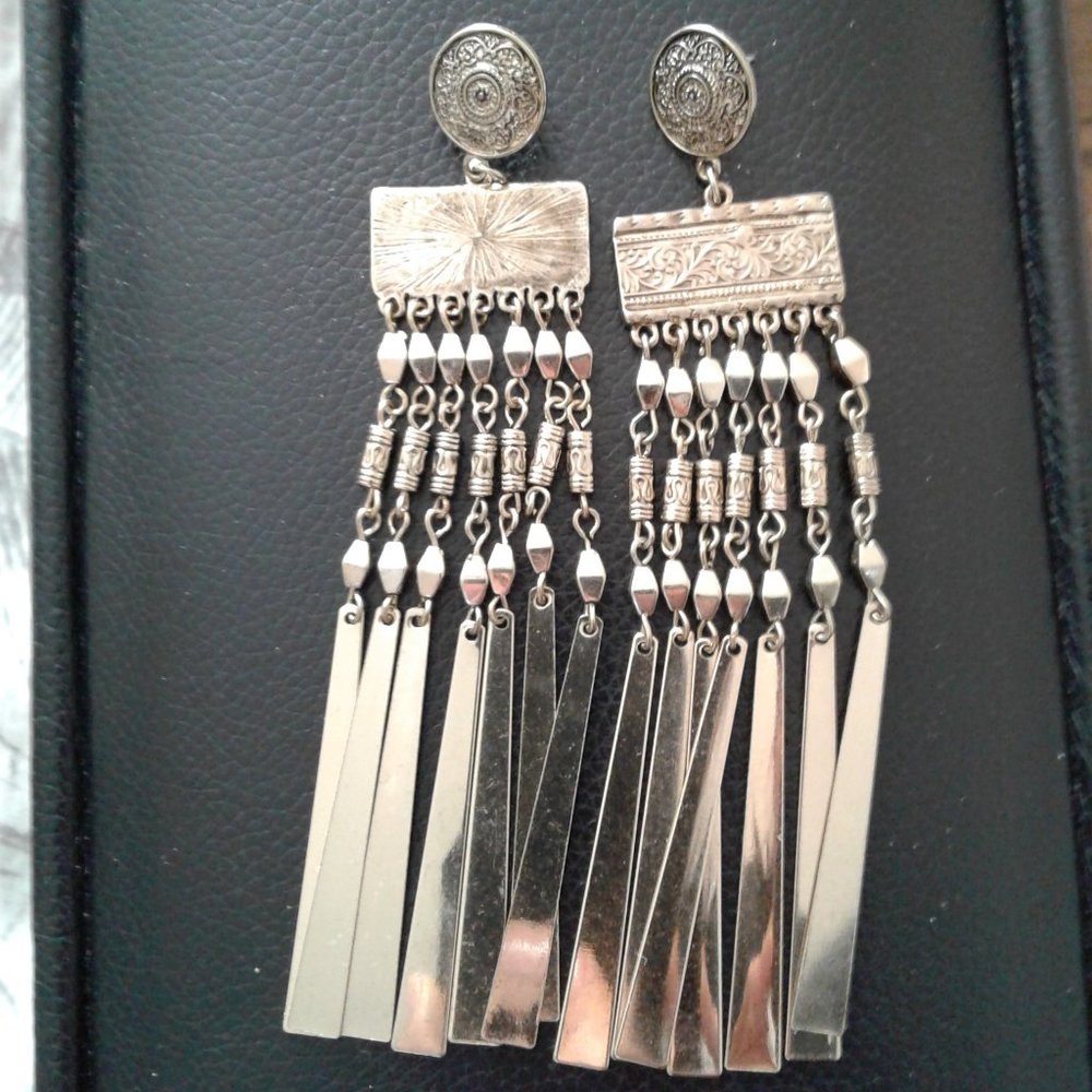 H&M chandelier gold earrings